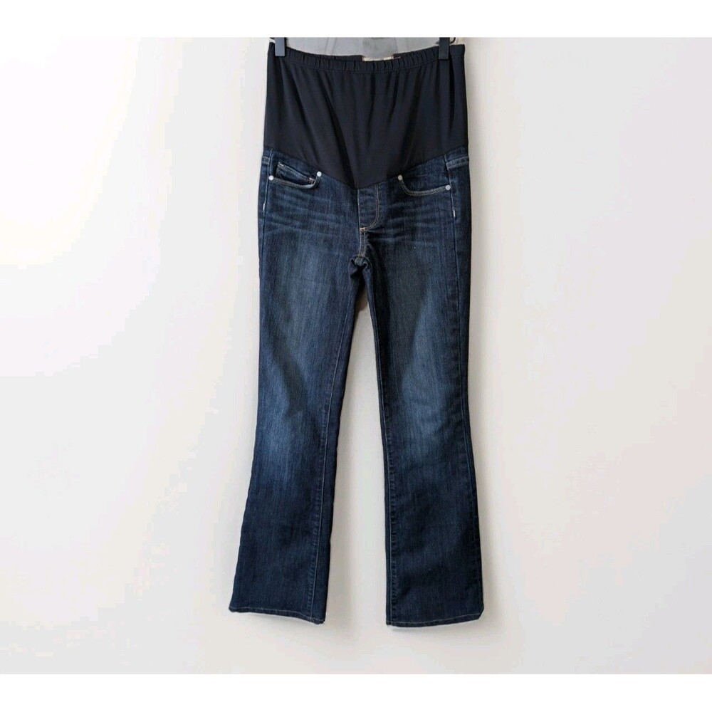 Paige Fallbrook Maternity Jeans 25 Blue Denim Bootcut Stretch Western Pants